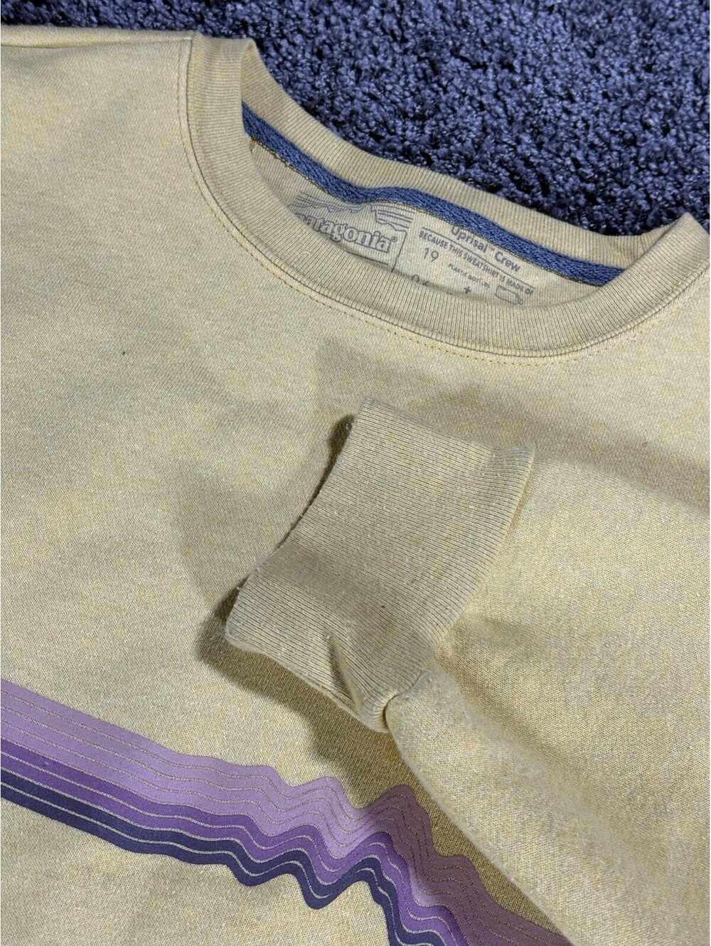 Patagonia Ridge Rise Stripe Uprisal Crew Sweatshirt Medium Regular Fit